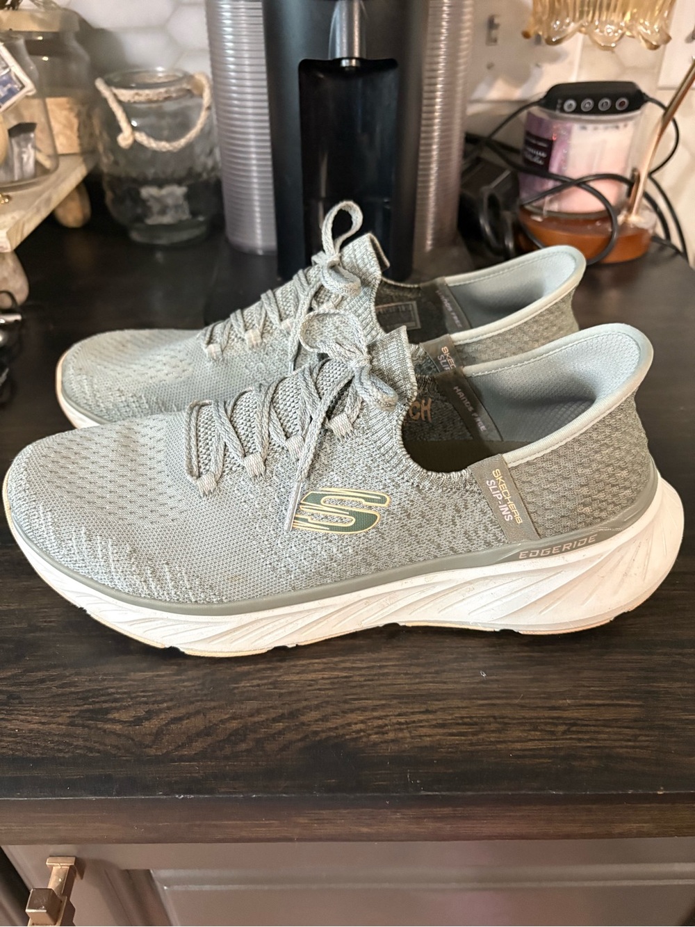 Skechers Light Gray  hands free Slip-ins Walking Sneakers